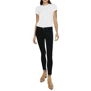 NWT AG Adriano Goldschmied Black Velvet Super Skinny Legging Size 26 Reg. $198